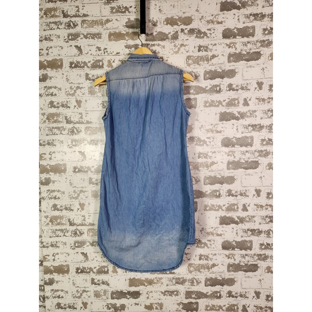 Denim Rhinestone Shirt Size Small Blue‎ Embellished Distressed Country Cowgirl - Picture 8 of 16